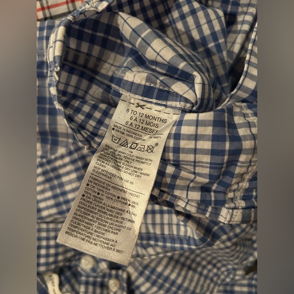 Janie and Jack Baby Boy Plaid Button up shirt 6-12mo - Picture 5 of 5